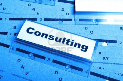 9011791 Consulting Word On Business Office Folder Rider Showing Financial Success Concept